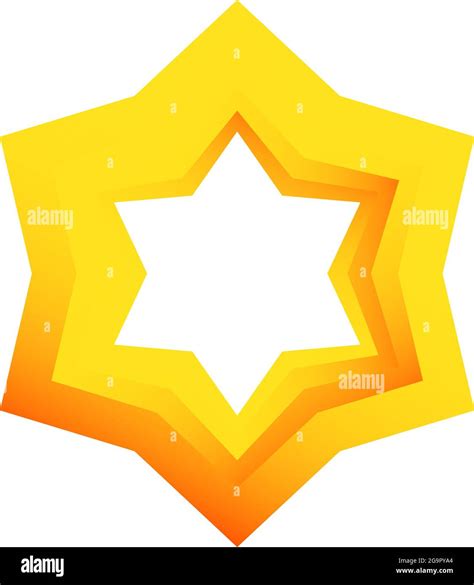 Abstract David Star Icon Design Element Symbol Six Pointed Star Stock Vector Illustration