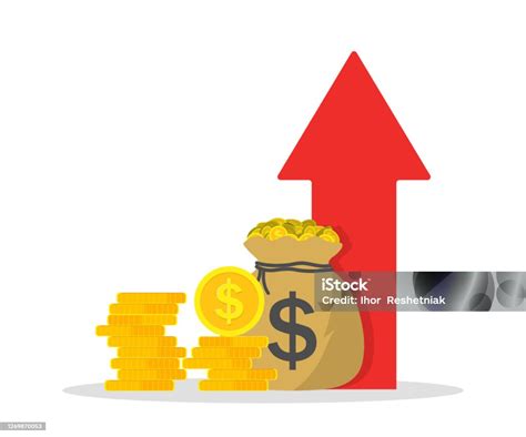 Icon Of Money Income Increase Financial Revenue Growth Of Budget Or