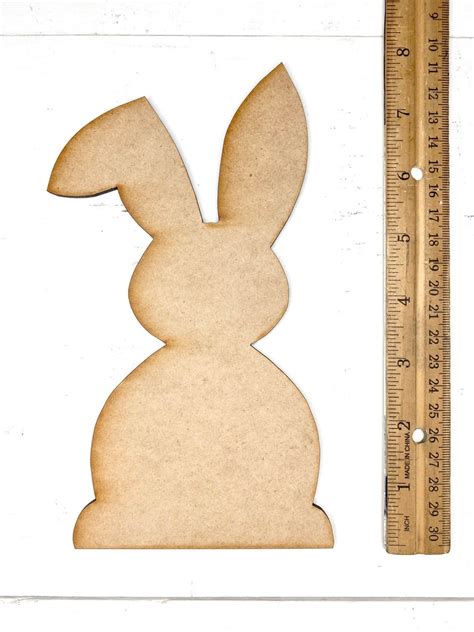 Easter Bunny Cutout Unfinished Wood Cut Outs For Signs Etsy