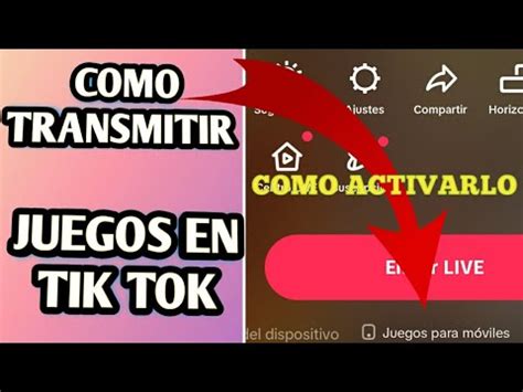 Cómo transmitir pantalla y juegos en tik tok 2024 YouTube