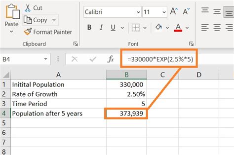 Using E Euler S Number In Excel