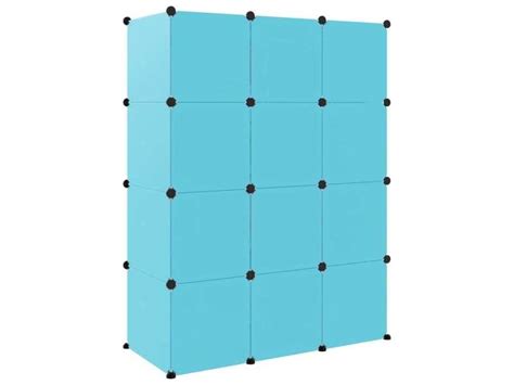 Armoire De Rangement Pour Enfants Avec Cubes Bleu Pp Conforama