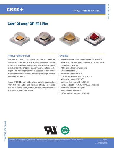 Cree Xlamp Xhp Leds Cree Pdf Catalogs Technical