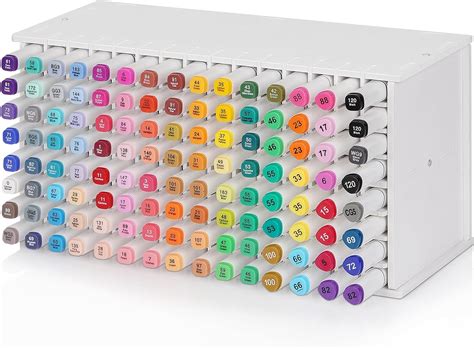 Loghot Marker Storage Organizer Holder 120 Slots For Desk With