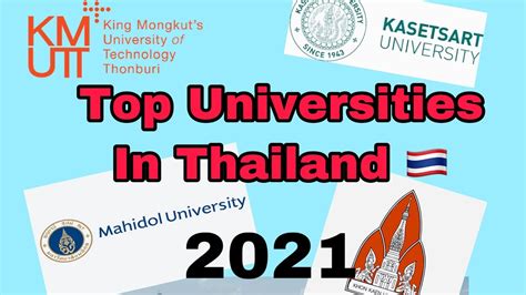 Top Universities In Thailand 2021 សាកលវិទ្យាល័យល្បីៗនៅថៃ 2021 Youtube