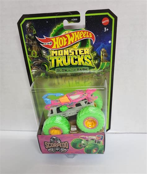 HOT WHEELS Monster Trucks Glow In The Dark Scorpedo 1 64 FREE SHIPPING EBay