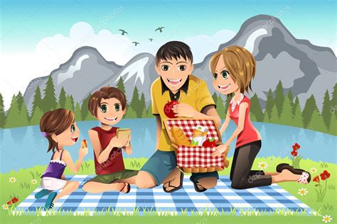 Family picnic — Stock Vector © artisticco #8178835