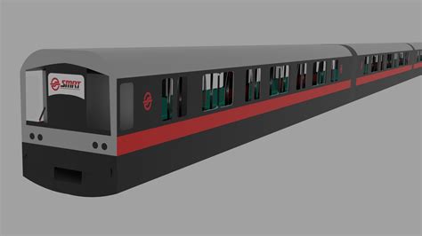 Singapore Mrt Train Mass Rapid Transport With Interior 3d Model