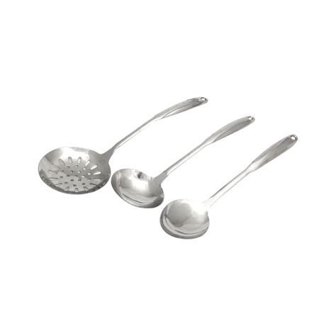 Kit Cozinha Concha Colher De Arroz Escumadeira A O Inox Cabo