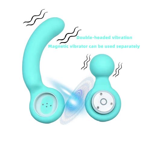 Dingfoo Adult Sex Toy Wholesale Magnetic Double Head Vibrators Anal Butt Plug Dildos Vibrator