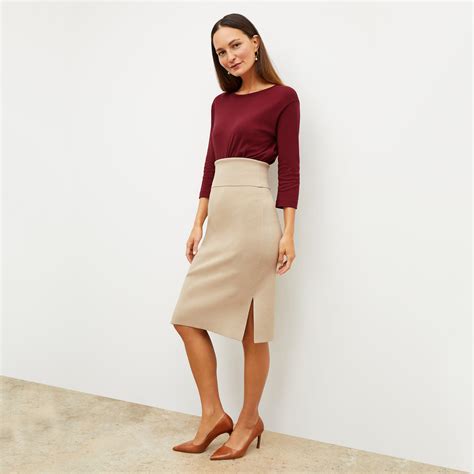 Harlem Skirt - Jardigan Knit :: Latte – M.M.LaFleur