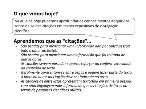 Plano De Aula Ano Da Leitura Escrita O Uso De Cita Es Em