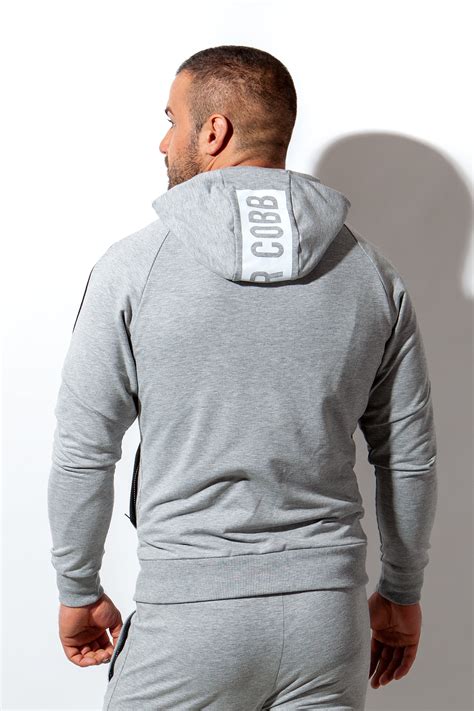 Hoodie With Zipper Gray