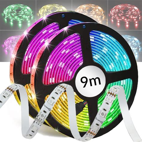 MOCNY PASEK LED RGBW SMD 5050 CCT LISTWA LEDY RGB BIAŁA CIEPŁA 12V 9m