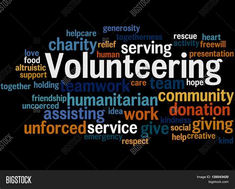 Volunteering Word Image And Photo Free Trial Bigstock