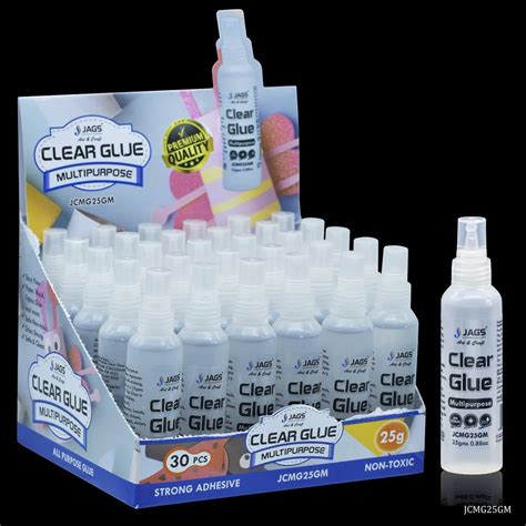 Jags Multipurpose Clear Glue 25 Grams Pack Of 1 Use On Fabric Paper Wood And More