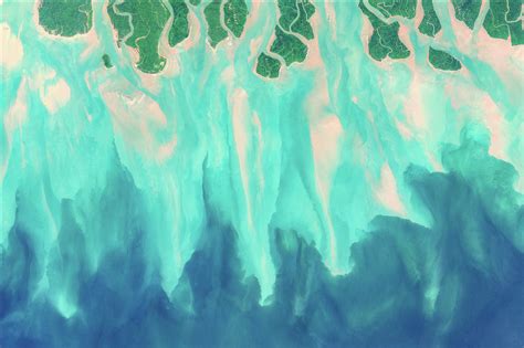 Sundarbans delta from space Digital Art by Christian Pauschert