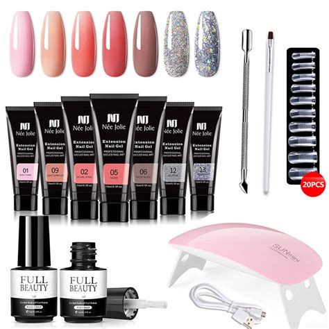 Kit Unha De Gel Completo Profissional Ml Poligel Limegirl Gel