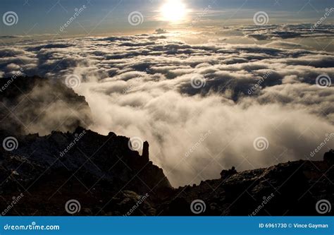 Kilimanjaro Sunset from Summit Stock Photo - Image of landscape, roof ...