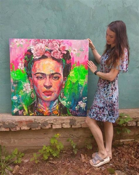 Frida Kahlo Portrait Acrylic Painting Frida Kahlo Art Big Size Art For