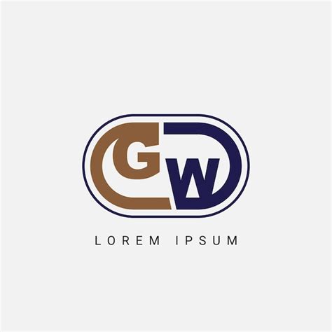 Templata Vectorial De Dise O De Logotipo Inicial De La Letra Gw O Wg