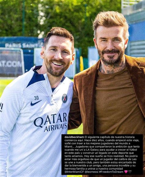 Veronica Brunati On Twitter David Beckham En Ig Para Lionel Messi