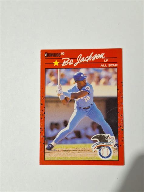 Donruss Bo Jackson All Star Double Error Card No Tm No Dot Inc