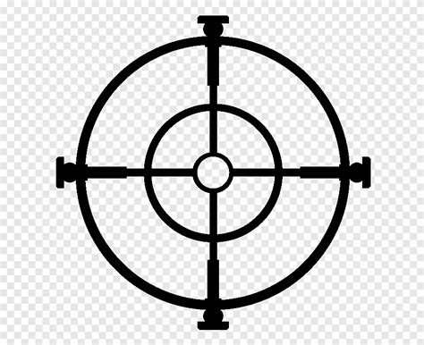 A Black And White Image Of A Crosshaired Sight Scope On A Transparent