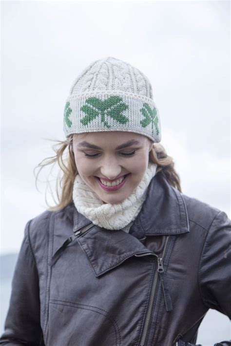 Aran Woollen Mills Shamrock Wool Knit Hat Clothing Caps Hats At Irish