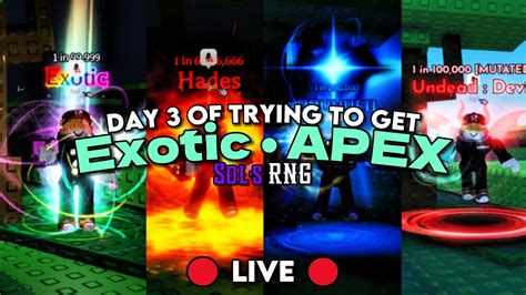 LIVE Day 2 Of Trying To Get Exotic Apex Sols RNG YouTube