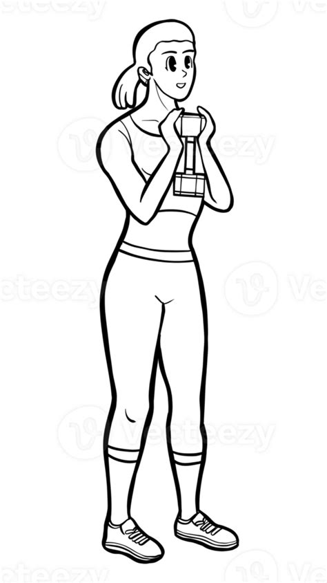 Girl Weight Training Workout Sport 26797702 Png