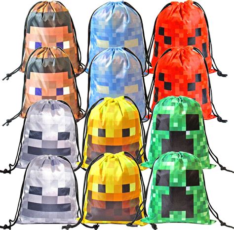 Amazon Pixel Theme Party Favor Bags Pixel Birthday Decorations