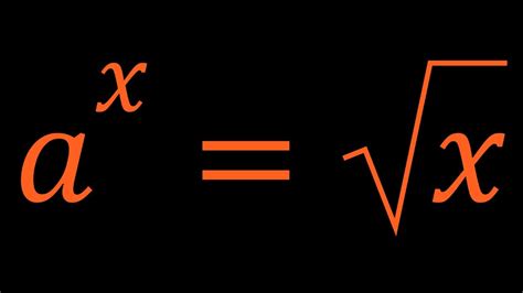 Solving A X Sqrt X A Parametric Equation YouTube