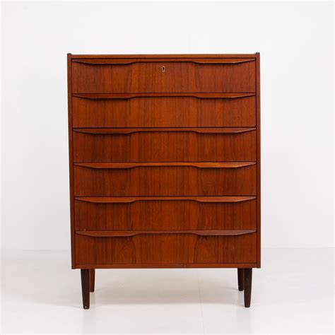 Danish Tallboy Chest Of Drawers In Teak S