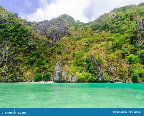 Cadlao Lagoon El Nido Palawan Island Philippine Aerial Drone View