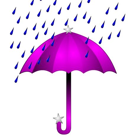 Bridal Shower Purple Umbrella Clip Art