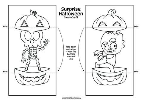 Surprise Halloween Cards For Kids (Free Printable) - Kids Craft Room