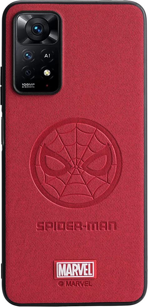 Iron Spider Funda De Piel Para Xiaomi Redmi Note 11 Pro 5g Compatible Con Personajes De