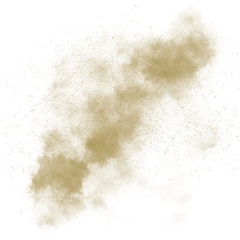 A Cloud Of Sand And Sand Dust Isolated On Transparent Background