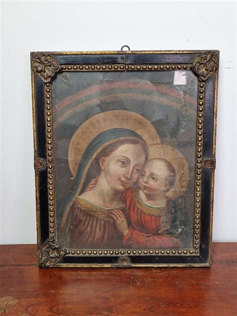 Antico Quadro Raffigurante Madonna Con Bambino Gigarte Arsvalue