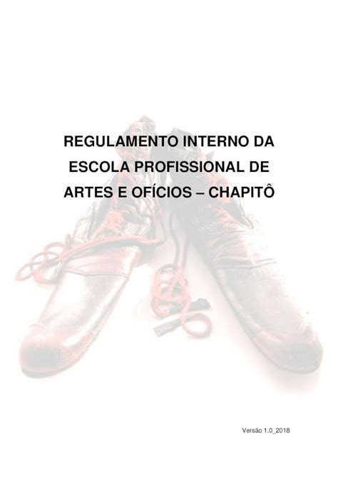 Pdf Regulamento Interno Da Escola Profissional De Artes