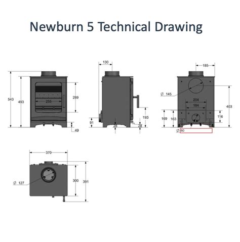 Ecosy Newburn 5 Multi Fuel Woodburning Stove Thames Valley Stoves