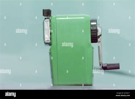 A Closeup Of A White Background Mechanical Pencil Sharpeners Stock