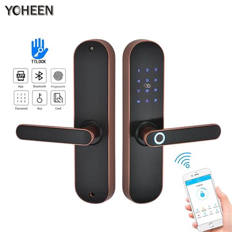 Yoheen Fingerprint Lock Smart Card Digital Code Electronic Door Lock Bluetooth Ttlock App