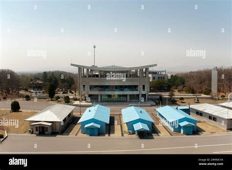 The View Of Korean Border And The Dmz From The North Korean Side Of The