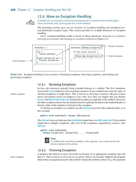 Introduction To Java Programming Notes 458 Chapter 12 Exception