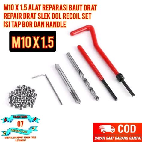 Jual M10 X 1 5 Alat Reparasi Baut Drat Repair Drat Slek Dol Recoil Set