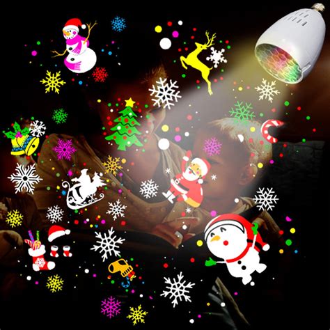 GNFQXSS Christmas Projector Lights,Snowflake Santa Auto Rotating Led Lights,Christmas Lights ...