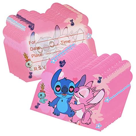 Pi Ces Stitch Carte Invitation Enfant Simyron Th Me Carte D