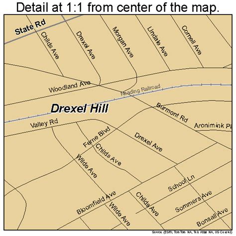 Drexel Hill Pennsylvania Street Map 4219920